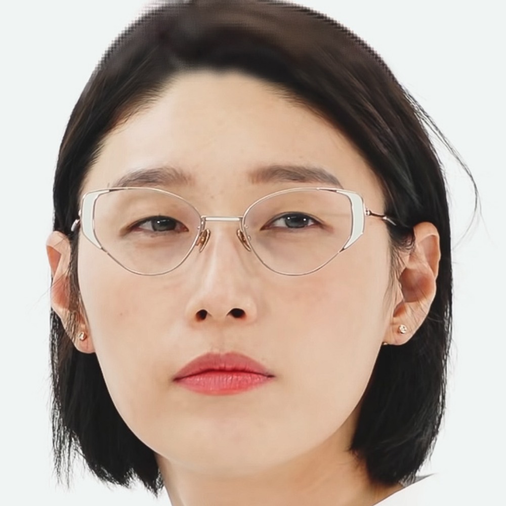 세컨아이즈-김연경 안경 프로젝트프로덕트 AU11 C4PG 로즈골드 티타늄 캣아이 여자 안경테