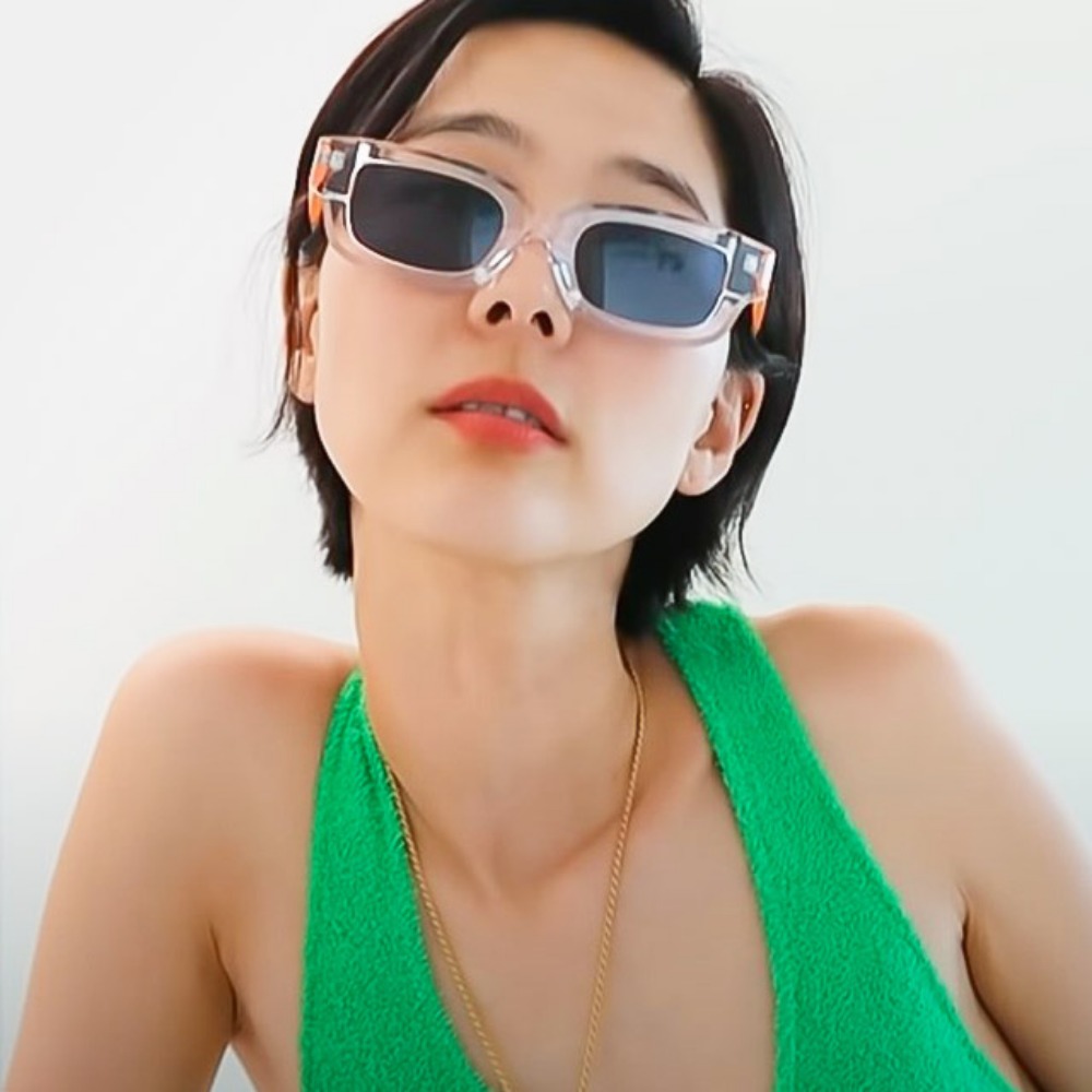 세컨아이즈-정혜성 김나영 유튜브 노필터티비 프로젝트프로덕트 AUCC2 C0 투명 뿔테 선글라스