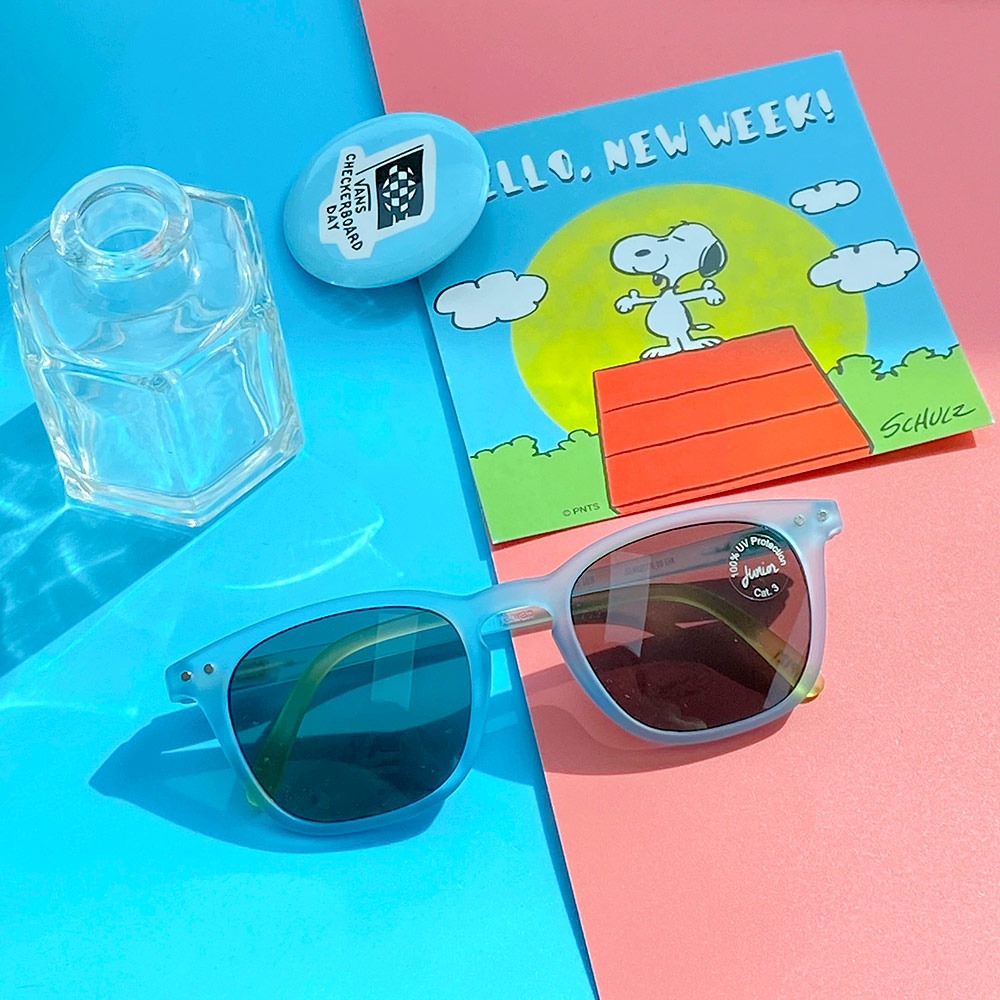 세컨아이즈-이지피지 주니어E Junior SUN E Blue Mirage 키즈 어린이 사각 뿔테 선글라스