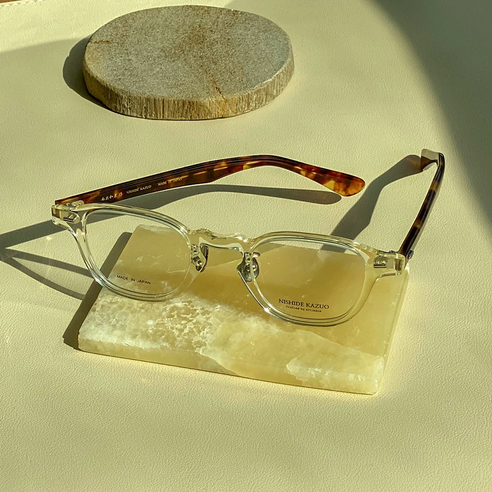 세컨아이즈-니시데카즈오 NK106 C5 투명 사각 가벼운 뿔테 안경테