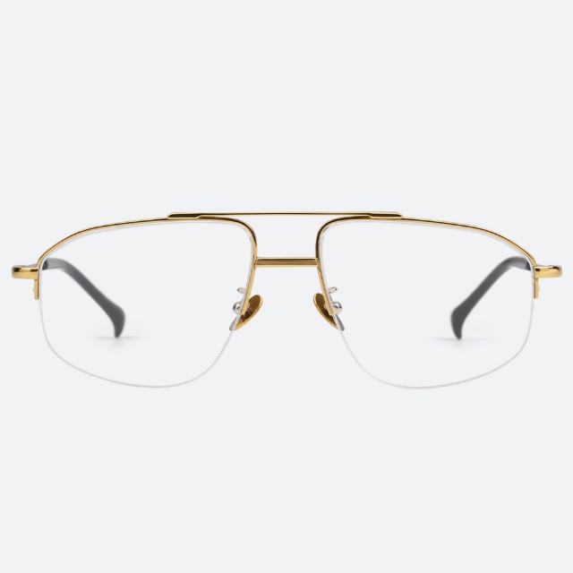 세컨아이즈-프로젝트프로덕트 CL14 CG 골드 다각 반무테 투브릿지 티타늄 안경